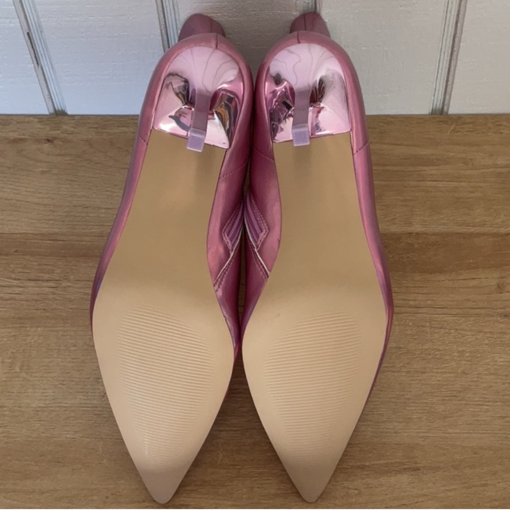 STEVE MADDEN Iridescent Pink Ankle Boots - Picture 9 of 13